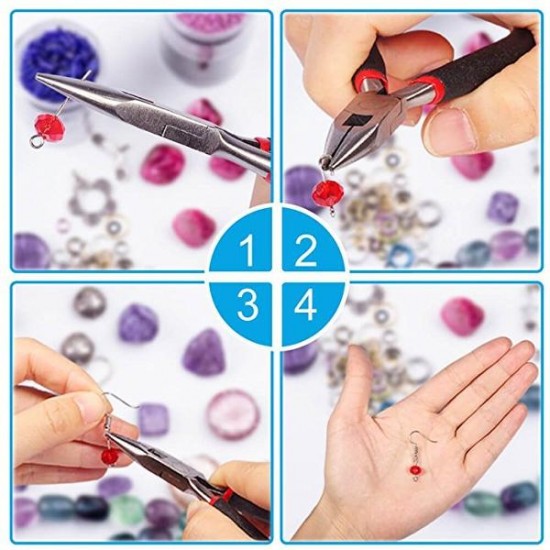 19Pcs DIY Jewelry Making Tools Kit with Zipper Storage Case for Jewelry Crafting and Jewelry Repair