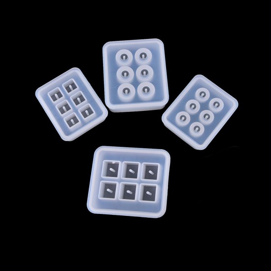 1pcs 12mm/16mm Cube Ball Beads Silicone Mold 6 Compartment Resin Handmade DIY Jewelry Craft