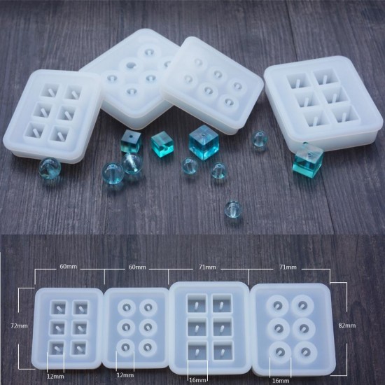 1pcs 12mm/16mm Cube Ball Beads Silicone Mold 6 Compartment Resin Handmade DIY Jewelry Craft 1pcs 12mm/16mm Cube Ball Beads Silicone Mold 6 Compartment Resin Handmade DIY Jewelry Craft