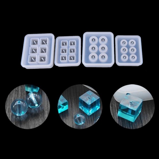 1pcs 12mm/16mm Cube Ball Beads Silicone Mold 6 Compartment Resin Handmade DIY Jewelry Craft