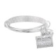 2Pcs Baby Longevity Lock Safety Lock Silver Bell Children Bracelet