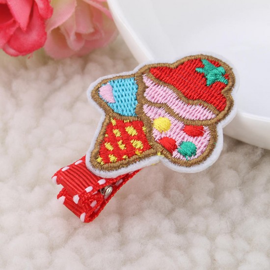 Cute Embroidery Fruit Lovely Girls Hairpin