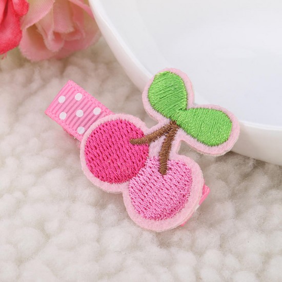Cute Embroidery Fruit Lovely Girls Hairpin