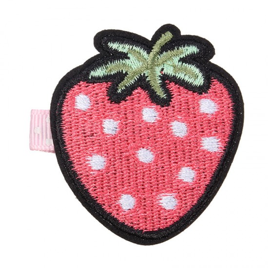 Cute Embroidery Fruit Lovely Girls Hairpin