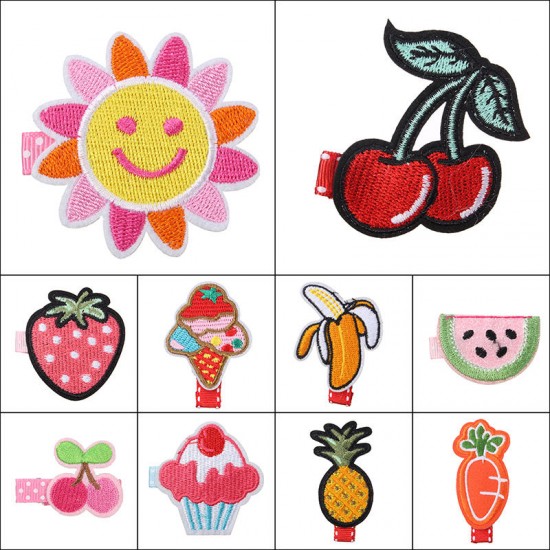 Cute Embroidery Fruit Lovely Girls Hairpin Cute Embroidery Fruit Lovely Girls Hairpin