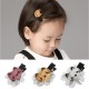 Cute Gold Silver Pink Color Shiny Cat Hairpin Flower Lace Hair Clip Kid's Hair Accessories
