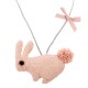 Cute Lace Handmade Cotton Rabbit Necklaces For Kids