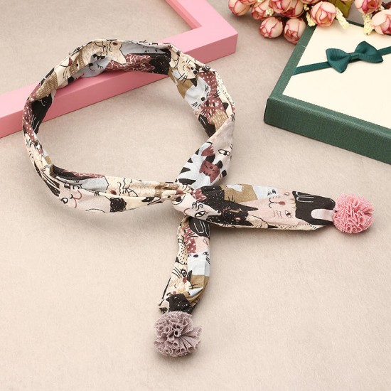 Cute Lace Little Ball Fabric Hair Band Cartoon Fruit Adjustable-Headbrand Children Hair Accessories