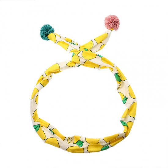 Cute Lace Little Ball Fabric Hair Band Cartoon Fruit Adjustable-Headbrand Children Hair Accessories