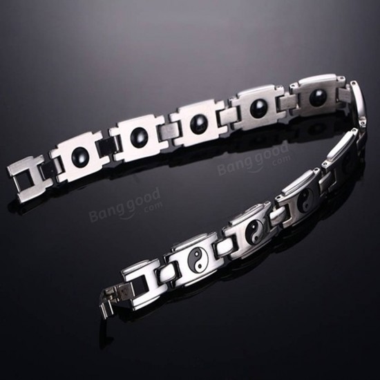 Ethnic BaGua Pattern Bracelet Magnet Magnetic Titanium Steel Bracelets Buddhist Jewelry For Men Ethnic BaGua Pattern Bracelet Magnet Magnetic Titanium Steel Bracelets Buddhist Jewelry For Men