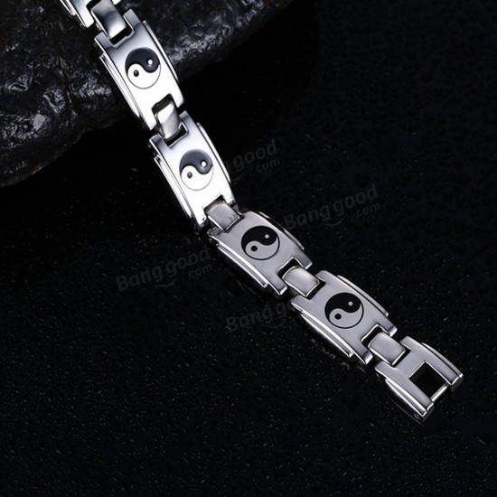Ethnic BaGua Pattern Bracelet Magnet Magnetic Titanium Steel Bracelets Buddhist Jewelry For Men Ethnic BaGua Pattern Bracelet Magnet Magnetic Titanium Steel Bracelets Buddhist Jewelry For Men