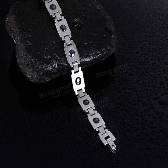 Ethnic BaGua Pattern Bracelet Magnet Magnetic Titanium Steel Bracelets Buddhist Jewelry For Men