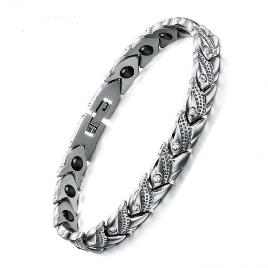 Magnetic Healing Health Women Bracelet Stainless Steel Jewelry