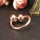 Magnetic Rose Gold Plated Ring Adjustable Radiation Protection Healing Jewelry