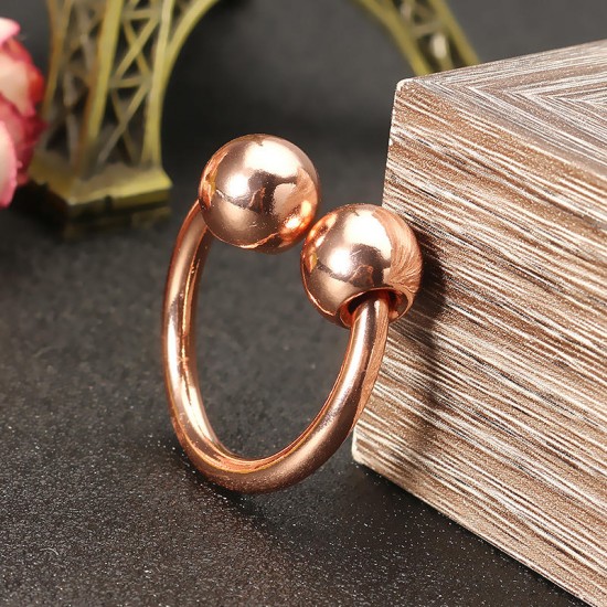 Magnetic Rose Gold Plated Ring Adjustable Radiation Protection Healing Jewelry