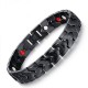 Men Punk Magnetic 316L Stainless Steel Black Bracelet