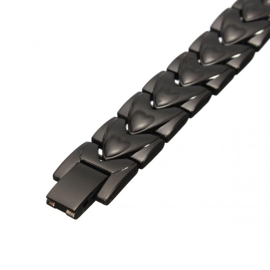 Men Punk Magnetic 316L Stainless Steel Black Bracelet Men Punk Magnetic 316L Stainless Steel Black Bracelet