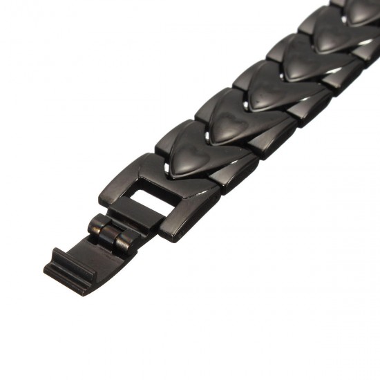 Men Punk Magnetic 316L Stainless Steel Black Bracelet Men Punk Magnetic 316L Stainless Steel Black Bracelet