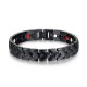 Men Punk Magnetic 316L Stainless Steel Black Bracelet
