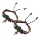 1 Pair of Fashion Beaded Bracelets Symbol Multilayer Leather Bracelet Love Matching Couple Jewelry