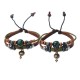 1 Pair of Fashion Beaded Bracelets Symbol Multilayer Leather Bracelet Love Matching Couple Jewelry