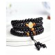 108 Beads Black Onyx Luminous Yoga Dragon Mala Bracelet Multilayer Vintage Beaded Bracelet