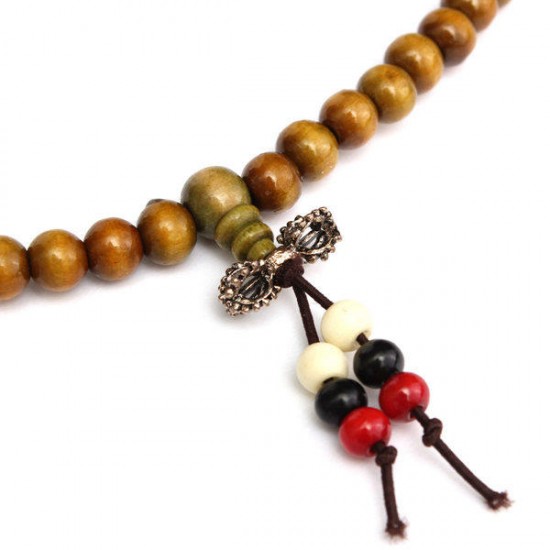 108Pcs 8mm Multilayer Sandalwood Buddha Prayer Beads Bracelet Necklace 108Pcs 8mm Multilayer Sandalwood Buddha Prayer Beads Bracelet Necklace
