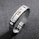 10mm Classic Gold Cross Charm Stainless Steel Men's Bracelet Adjustable Mesh Strap Bangle