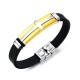 10mm Fashion Titanium Steel Cross Bracelet Men's Silicone Jewelry Wristband