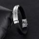 10mm Fashion Titanium Steel Cross Bracelet Men's Silicone Jewelry Wristband 10mm Fashion Titanium Steel Cross Bracelet Men's Silicone Jewelry Wristband