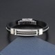 12mm Men Casual Stainless Steel Bracelet Silicone Chain Trendy Bracelets 12mm Men Casual Stainless Steel Bracelet Silicone Chain Trendy Bracelets