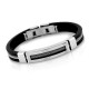 12mm Men Casual Stainless Steel Bracelet Silicone Chain Trendy Bracelets 12mm Men Casual Stainless Steel Bracelet Silicone Chain Trendy Bracelets