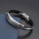 12mm Men Casual Stainless Steel Bracelet Silicone Chain Trendy Bracelets 12mm Men Casual Stainless Steel Bracelet Silicone Chain Trendy Bracelets