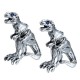 1 Pair Punk Alloy Tyrannosaurus Rex Ear Stud Blue Rhinestone Creative Earring for Men Women