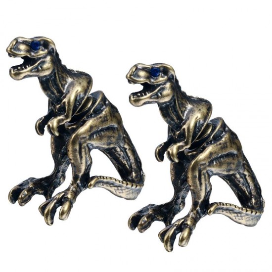 1 Pair Punk Alloy Tyrannosaurus Rex Ear Stud Blue Rhinestone Creative Earring for Men Women 1 Pair Punk Alloy Tyrannosaurus Rex Ear Stud Blue Rhinestone Creative Earring for Men Women