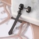 1 Piece Titanium Steel Earring Cross Pendant Black Silver Gold 316L Stainless Steel Unisex Ear Stud 1 Piece Titanium Steel Earring Cross Pendant Black Silver Gold 316L Stainless Steel Unisex Ear Stud