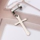 1 Piece Titanium Steel Earring Cross Pendant Black Silver Gold 316L Stainless Steel Unisex Ear Stud