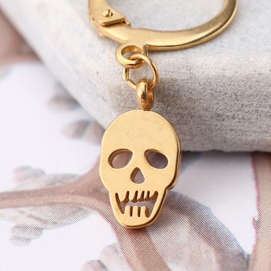 1 Piece Titanium Steel Earring Punk Skull Pendant 316L Stainless Steel Hoop Earrings for Men Women 1 Piece Titanium Steel Earring Punk Skull Pendant 316L Stainless Steel Hoop Earrings for Men Women