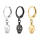 1 Piece Titanium Steel Earring Punk Skull Pendant 316L Stainless Steel Hoop Earrings for Men Women 1 Piece Titanium Steel Earring Punk Skull Pendant 316L Stainless Steel Hoop Earrings for Men Women