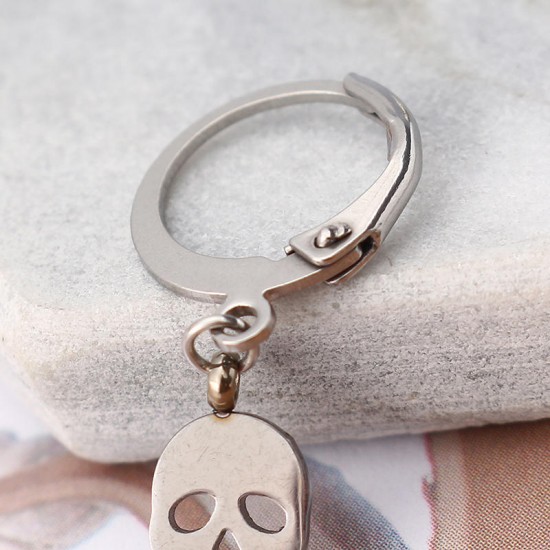 1 Piece Titanium Steel Earring Punk Skull Pendant 316L Stainless Steel Hoop Earrings for Men Women 1 Piece Titanium Steel Earring Punk Skull Pendant 316L Stainless Steel Hoop Earrings for Men Women