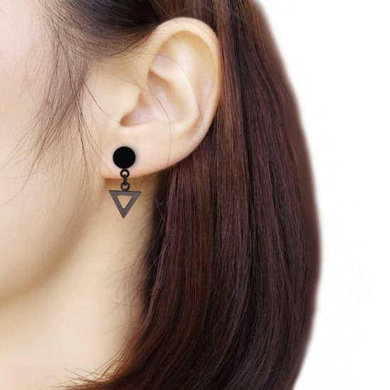 1 Piece Titanium Steel Earrings Fashion 316L Stainless Steel Triangle Pendant Ear Stud for Men Women 1 Piece Titanium Steel Earrings Fashion 316L Stainless Steel Triangle Pendant Ear Stud for Men Women