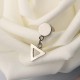 1 Piece Titanium Steel Earrings Fashion 316L Stainless Steel Triangle Pendant Ear Stud for Men Women 1 Piece Titanium Steel Earrings Fashion 316L Stainless Steel Triangle Pendant Ear Stud for Men Women