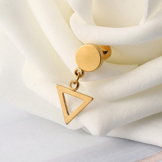 1 Piece Titanium Steel Earrings Fashion 316L Stainless Steel Triangle Pendant Ear Stud for Men Women 1 Piece Titanium Steel Earrings Fashion 316L Stainless Steel Triangle Pendant Ear Stud for Men Women
