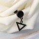 1 Piece Titanium Steel Earrings Fashion 316L Stainless Steel Triangle Pendant Ear Stud for Men Women