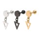 1 Piece Titanium Steel Earrings Fashion 316L Stainless Steel Triangle Pendant Ear Stud for Men Women 1 Piece Titanium Steel Earrings Fashion 316L Stainless Steel Triangle Pendant Ear Stud for Men Women