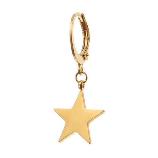 1Pc Titanium Steel Simple Style Star Pendant Ear Stud Fashion Earrings for Men 1Pc Titanium Steel Simple Style Star Pendant Ear Stud Fashion Earrings for Men
