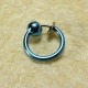 1pc Clip On Hoop Body Nose Lip Bead Ring No Piercing Spring Ear Stud