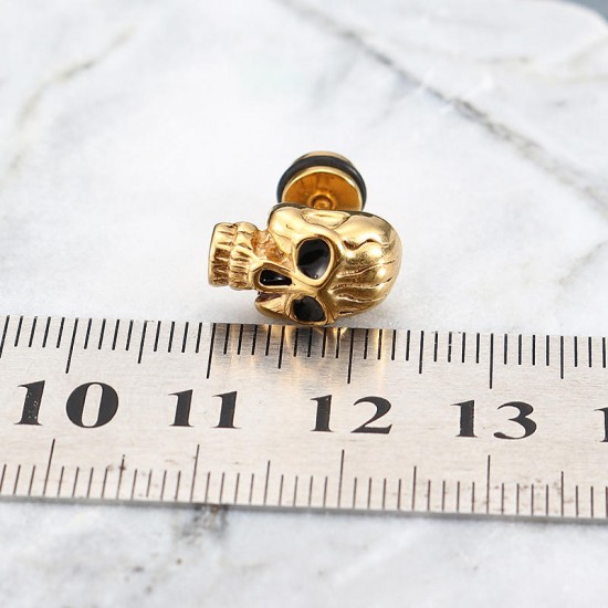 1pc Skull Titanium Steel Punk Women Men Male Earring Trendy Accessories 1pc Skull Titanium Steel Punk Women Men Male Earring Trendy Accessories