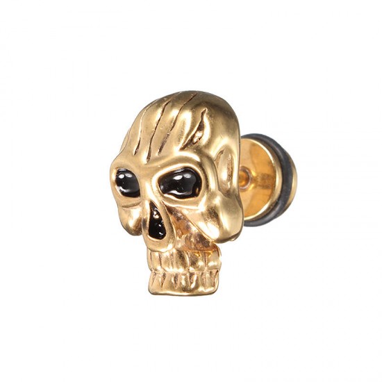 1pc Skull Titanium Steel Punk Women Men Male Earring Trendy Accessories