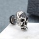 1pc Skull Titanium Steel Punk Women Men Male Earring Trendy Accessories 1pc Skull Titanium Steel Punk Women Men Male Earring Trendy Accessories